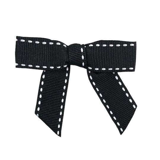 JAM Paper /8" Grosgrain Stitch Twist Tie Bows